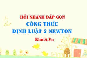 Công thức định luật 2 Newton? Vật lí 10